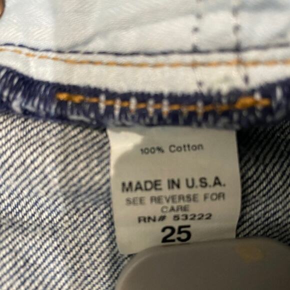 DAVID KAHN Jeans Medium Wash Distressed Waist 16" Flat Inseam 26.5" Size 25 - Picture 4 of 5